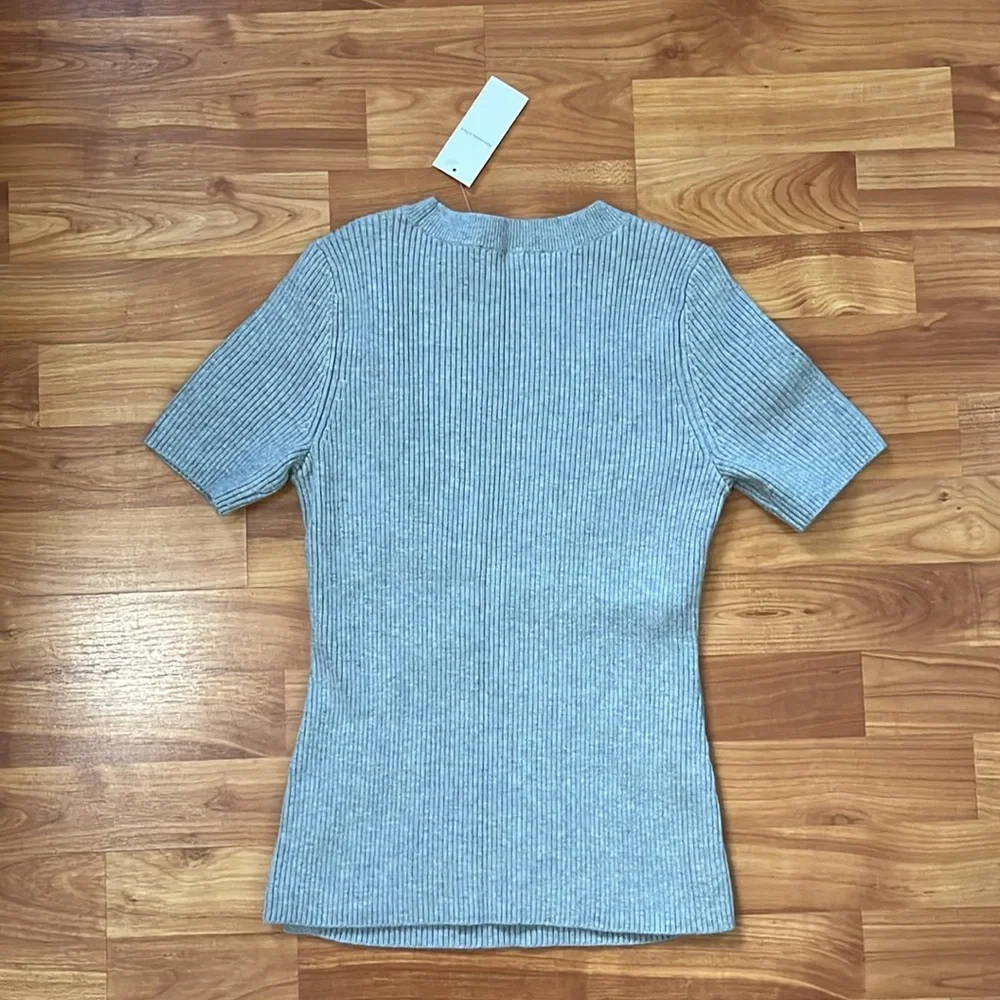 LuxeLoft Side-Button Sweater Tee - Picture 3 of 5